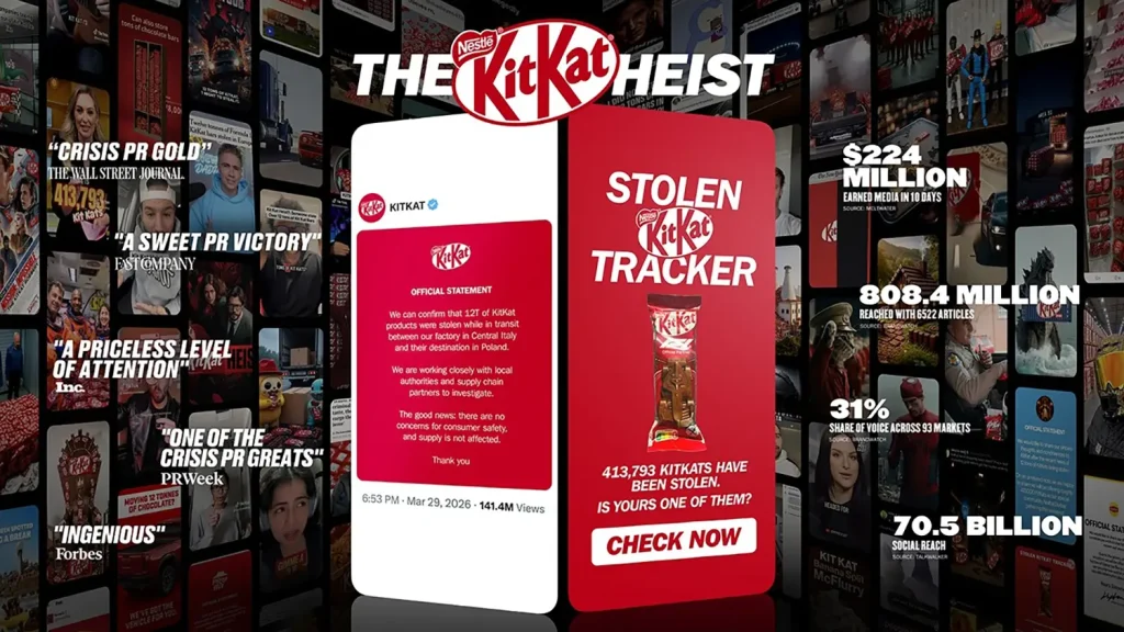 KitKatが作成した専用サイト「Stolen KitKat Tracker」に関する画像